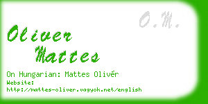oliver mattes business card